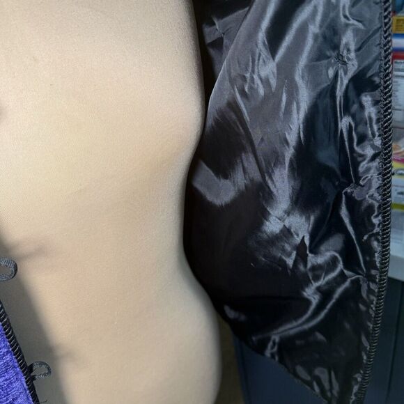 Indigo Moon SZ S Embroidered Chenille Jacket Artsy Beaded Art to Wear Whimsigoth - Picture 10 of 12